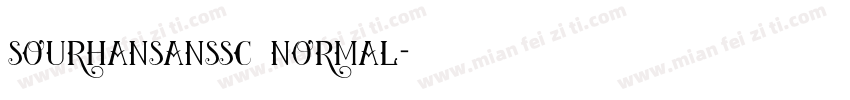 sourhansanssc normal字体转换